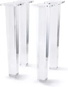 투명 아크릴 가구 다리 세트 4 현대 아크릴 교체 다리 홈 가구 DIY 장식