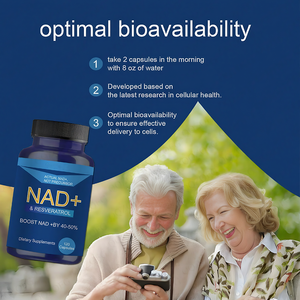 Suplemen Diet NAD+ Resveratrol 120 Kapsul dengan TMG <span class=keywords><strong>Vitamin</strong></span> <span class=keywords><strong>B3</strong></span> Memperbaiki DNA Meningkatkan Tingkat Energi Mendukung Metabolisme - Product Image 6