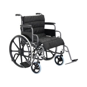 Fauteuil roulant pliant robuste pour fauteuil roulant manuel adulte plus lourd avec bras rabattables pour personnes handicapées - Product Image 2