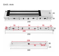 Cerradura Magnética de Control de Acceso KOB KT-L280, 280 kg, Electromagnética, Antioxidante, Alta Seguridad, Recubrimiento en Polvo, Fácil Instalación, Puerta Individual