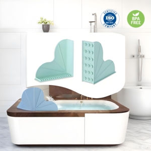 Baffle d'angle anti-éclaboussures en silicone pour douche et lavabo, nouveau style, solution sur mesure - Product Image 1
