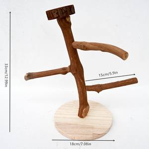 Toptan Papağanlar Kuş Ayaklığı Asma Çardak Ahşap Tünek Masaüstü Eğitim Oyuncakları Kuş Kafesi Aksesuarları - Product Image 4
