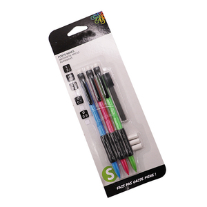 Lot de crayons mécaniques automatiques personnalisables avec logo, avec gomme et mines de rechange - Product Image 1