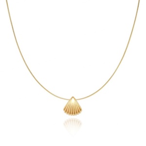 Collar de Moda Vintage con Colgante en Forma de Concha, Chapado en Oro de 18K, Resistente al Deslustre, Impermeable, de Acero Inoxidable para Mujer - Product Image 1