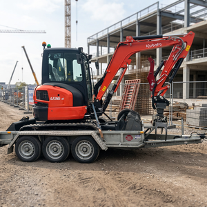 รถขุดขนาดเล็ก Kubota U36-4 น้ำหนัก 3.6 ตัน แบบตีนตะขาบ พร้อมหัวเจาะไฮดรอลิก - Product Image 4