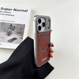 Funda de Teléfono con Textura de Madera al por Mayor para iPhone 17 Pro Max 16 15 14 13, Funda Magnética de Lujo para iPhone y <span class=keywords><strong>Samsung</strong></span> S26 - Product Image 6