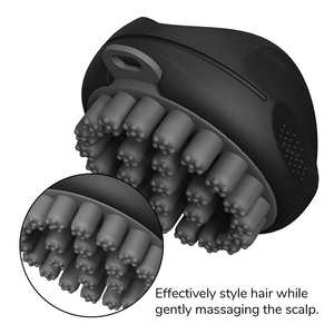 <span class=keywords><strong>Brosse</strong></span> à <span class=keywords><strong>cheveux</strong></span> <span class=keywords><strong>bouclés</strong></span> ronde en silicone imperméable avec logo personnalisé <span class=keywords><strong>pour</strong></span> hommes, <span class=keywords><strong>brosse</strong></span> de massage du cuir chevelu <span class=keywords><strong>pour</strong></span> dreadlocks, outil de coiffage multifonction - Product Image 3