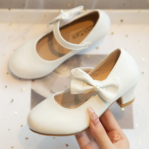 Chaussures à talons bas pour filles en PU, idéales pour mariage, demoiselles d'honneur, fête ou école - Product Image 4