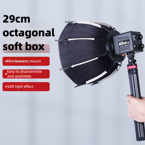 29cm Mini Speedlite Portable Octogone Parapluie Softbox Grille En Nid D'abeille Extérieure <span class=keywords><strong>Flash</strong></span> SoftBox pour Godox <span class=keywords><strong>Yongnuo</strong></span> Ulanzi Nanlite - Product Image 2