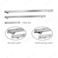 Coordonnateur de porte de type dissimulé SS 304 pour barre plate de porte commerciale avec barre de remplissage