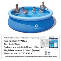 Piscine hors sol robuste en PVC avec structure en bâche et matériau renforcé en maille, directement de l'usine