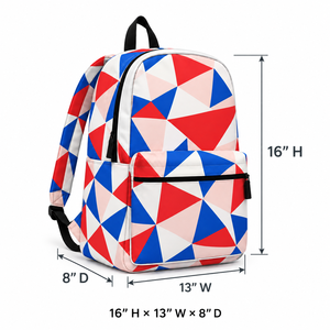 Sac à dos en polyester à motif imprimé personnalisé, taille moyenne, fermeture éclair tendance, poignée d'épaule, faible MOQ, idéal pour le sport, l'école et la vie quotidienne - Product Image 3