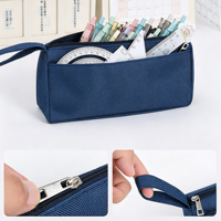 Étui à crayons personnalisé avec logo, grande capacité, sac à stylos pour les enfants à l'école, couleur unie, trousse de papeterie pour étudiants, vente en gros