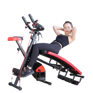 Banc de musculation abdominal pliable et réglable en métal pour le tonification de la taille, la minceur et la réduction de la taille, multifonctionnel et magnétique - Product Image 1