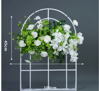 Morandi-stijl kunstbloemen rij bos serie nepbloemen voor bruiloft T-podium gang decoratie