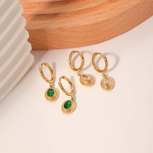 स्टेनलेस स्टील 18k सोने के pvd Plated मल्टीकोलर अंडाकार सीज़ जिरकॉन पेण्डल महिलाओं के लिए - Product Image 4