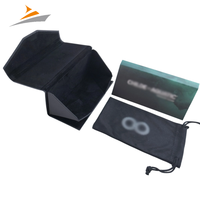 Accessoires pour lunettes personnalisés multicolores, étui rigide pliable en forme de triangle durable pour lunettes de soleil, boîte d'emballage pour lunettes avec logo