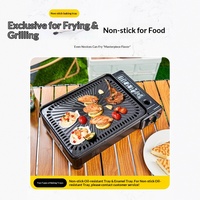 Cuisinière portable d'extérieur pour pique-nique, barbecue, saucisses et lait, avec cuisinière à gaz, livrée avec une mallette de transport