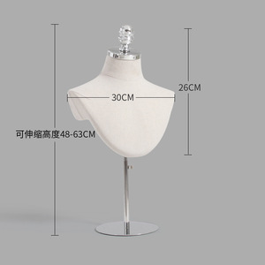 Mode Vintage abstrait <span class=keywords><strong>Mannequin</strong></span> tête affichage pour chapeau écharpe affichage unisexe toile lin tissu couverture fibre de verre <span class=keywords><strong>Mannequin</strong></span> - Product Image 6