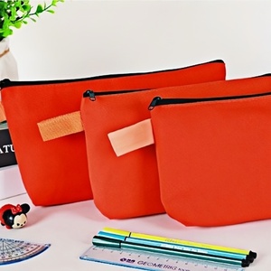 Sac à fermeture éclair vierge en toile créative, sac de rangement écologique avec taille personnalisable, trousse de toilette et de maquillage, trousse à stylos, cadeau - Product Image 6