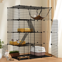 MidWest Homes for Pets Parc de jeu pliable de luxe classique pour chat, en acier, avec plateau amovible