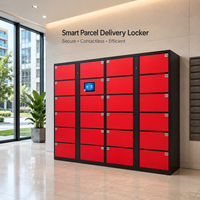 Casier à colis intelligent commercial avec écran tactile, service en libre-service 24h/24 et 7j/7, armoire de stockage de colis