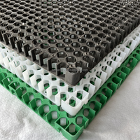 Planche de drainage en gazon artificiel noir de 30 mm d'épaisseur, tapis de drainage pour espaces extérieurs, aménagements paysagers, pour la maison, les parkings