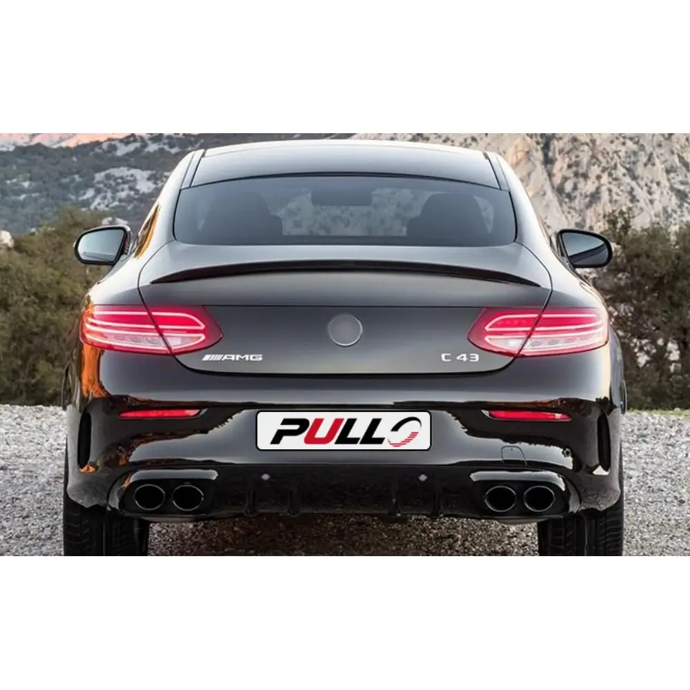 Suitable for Benz C class W205 coupe 2014-2021 upgrade to C43 C63 model include rear diffuser tail pipes auto body systems