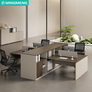 Bureau pratique avec tiroirs, bureau de luxe avec chaises, bureau modulaire, bureau informatique de direction, personnalisable - Product Image 1
