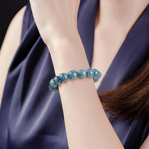 หยกเจไดต์ธรรมชาติ หยกน้ำเงิน กำไลข้อมือแฟชั่น เครื่องประดับมือสำหรับผู้ชายและผู้หญิง หยกขายส่ง SL131 - Product Image 4