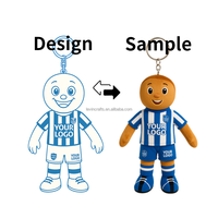 Jouet en peluche personnalisé Costume de mascotte en peluche de club personnalisé Poupée en peluche personnage de football OEM pour la promotion d'événement de tournoi