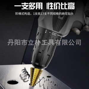 Danyang Lipu Metric <b>Step</b> <b>Drill</b> Bit 4-39mm Round Shank Titanium Plated Straight Flute 13 <b>Steps</b> Steel Drilling - Product Image 3