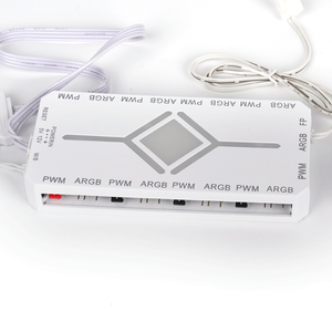 Controlador <span class=keywords><strong>de</strong></span> ventiladores ARGB PWM para refrigeración <span class=keywords><strong>de</strong></span> computadora con control remoto inalámbrico, controlador <span class=keywords><strong>de</strong></span> ventiladores magnéticos ARGB para computadora - Product Image 2