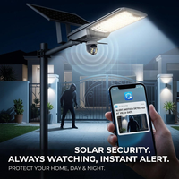 Kamera Keamanan PTZ Tenaga Surya WiFi 6MP V380 Pro yang Didukung Aplikasi, CCTV Luar Ruangan dengan Penglihatan Malam, Deteksi Gerakan & Lampu Jalan
