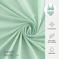 Tissu microfibre 15D, 62% nylon, 38% élasthanne, 42G, matière ultra-fine pour sous-vêtements, tissu découpé au laser pour slips, tissu sans couture pour soutien-gorge.