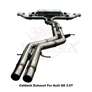 Sistema de Escape Catback con Válvulas Vortex SS304 para Audi Q8 3.0T 55TFSI EA839 V6 2019-2024, Ajuste Directo al Motor - Product Image 4
