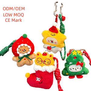 MS <strong>Christmas</strong> Bear Plush Keychain Cartoon Cute Princess Super Soft PP Cotton Stress Relief Bag Pendant 10 cm Scarf - Product Image 3
