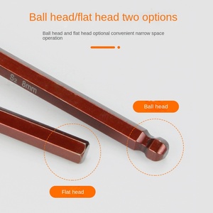 Clé <span class=keywords><strong>Allen</strong></span> en forme <span class=keywords><strong>de</strong></span> T Tournevis hexagonal intérieur simple <span class=keywords><strong>de</strong></span> qualité industrielle Clé hexagonale métrique à tête plate longue en acier à billes incluse - Product Image 5