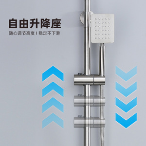 Jboyurn Stainless Steel Shower Set 304 Square Top Spray Folding Rotatable With Ceramic Valve Core - Product Image 4