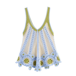 Crochet Halter <strong>Top</strong> Tank Large Cotton Boho <strong>Festival</strong> Summer Beach for Women Crochet <strong>Tops</strong> - Product Image 4