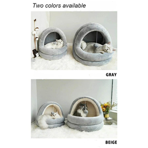 Custom Pet <b>Bed</b> Luxury House Durable Washable Tent Nest For Indoor Cats And Dogs Cave <b>Bed</b> Wholesales Plush Half-Wrapped Pet <b>Bed</b> - Product Image 2
