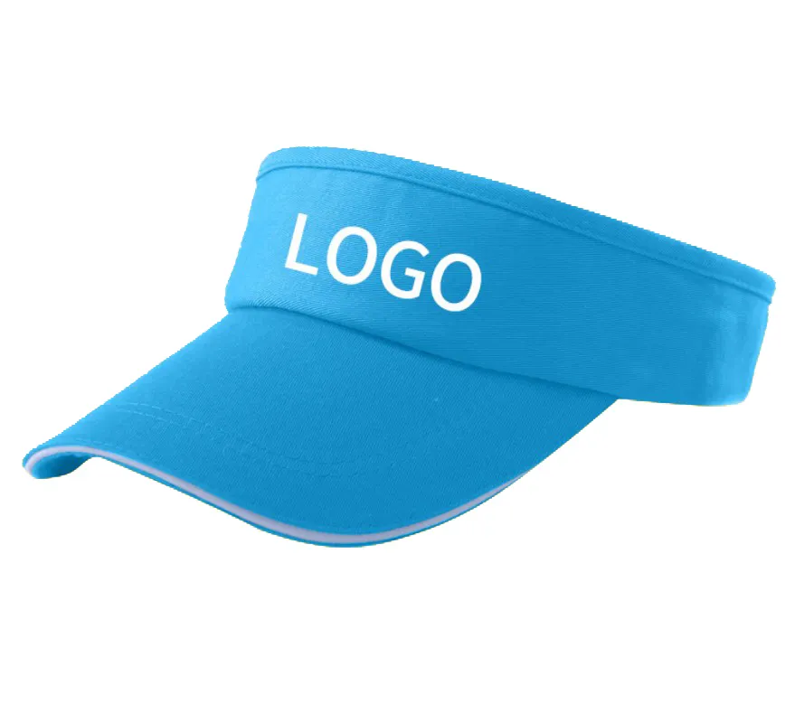 Açık silindir şapka erkek ve kadın spor tenis kap uzatılmış hiçbir üst güneş şapkası çalışma reklam şapka özel işlemeli logo