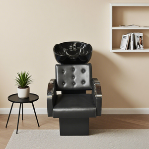 Fauteuil de lavage de cheveux avec siège large, lit de lavage pour salons de coiffure et barbiers - Product Image 4