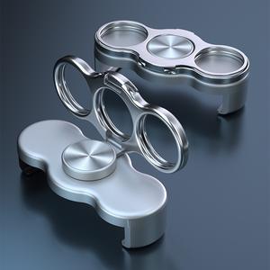 Nouveau support de téléphone à clip dorsal double anneau pour trois doigts, rotation à 360°, anti-stress, clic mécanique, support stable horizontal/vertical - Product Image 4