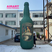 Modèle de bouteille de vin gonflable géante personnalisée, grande sculpture de bouteille de boisson gonflable pour la promotion de la marque et la publicité