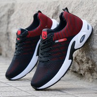Chaussures de course respirantes pour hommes, baskets de sport, à coussin, tissées, tendance, nouvelle collection 2020