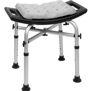 Padded Shower <b>Stool</b> (150 kg), <b>Bathroom</b> Chair Bench for Seniors Black KMINA K30009 - Product Image 6