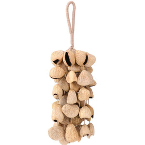 Carillon à main en coquille de graines naturelles Kenari Panji Juju Tano Chacha Salin Style Options, sonnette en coquille de noix pour bain sonore ASMR - Product Image 1