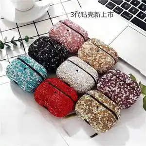 New Arrival Luxury 3D Bling lấp lánh đầy đủ Kim Cương Trường hợp khó khăn cho AirPods 2 3 Pro trường hợp