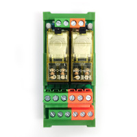 Module de relais de puissance industriel Smaide 2 canaux 2CO DPDT basse consommation 2P scellé à bornes à vis usage général 24V DC 12A